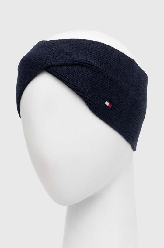 Doplňky Čelenka s příměsí kašmíru Tommy Hilfiger AW0AW15312 námořnická modř