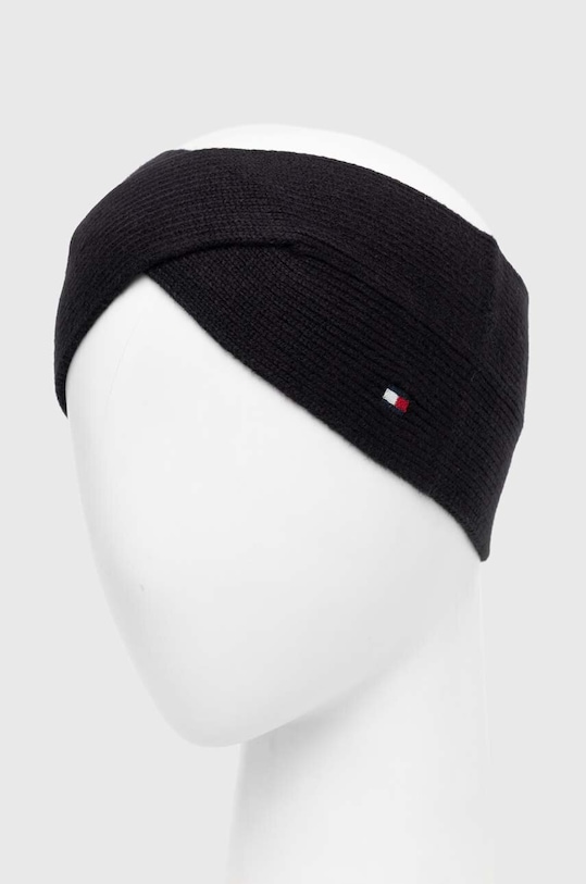 Dodaci Traka s primjesom kašmira Tommy Hilfiger AW0AW15312 crna