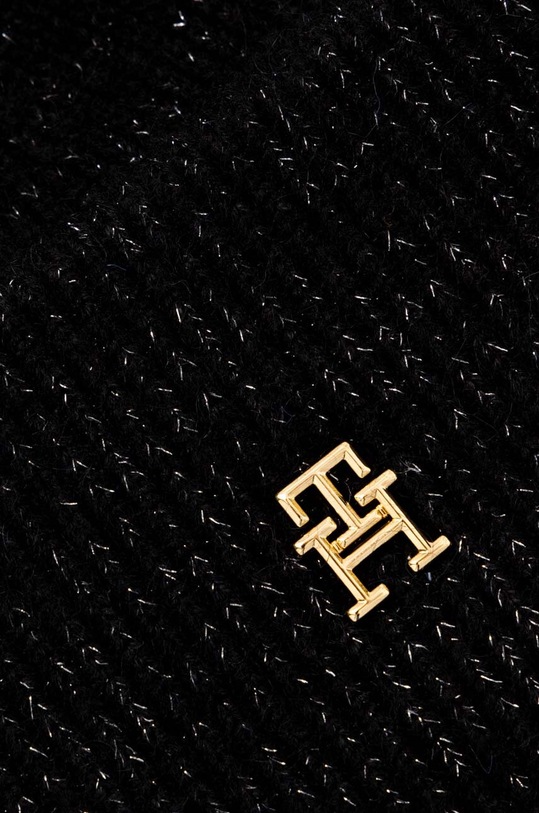 Akcesoria Tommy Hilfiger czapka z domieszką wełny AW0AW15319 czarny