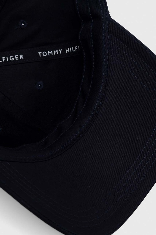 Tommy Hilfiger czapka z daszkiem bawełniana granatowy AW0AW15324