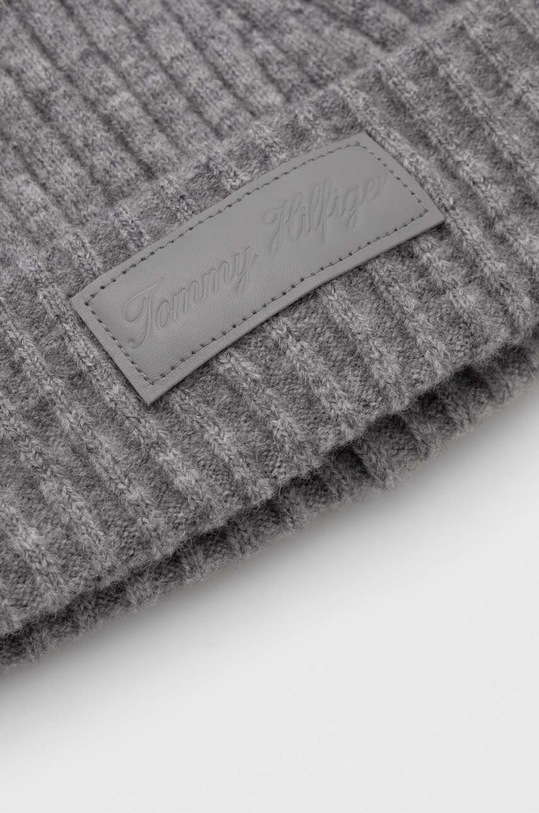 Akcesoria Tommy Hilfiger czapka z domieszką wełny AW0AW15325 szary