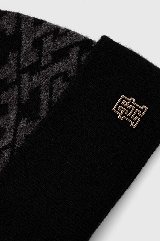 Tommy Hilfiger czapka z domieszką wełny AW0AW15327 czarny AW23