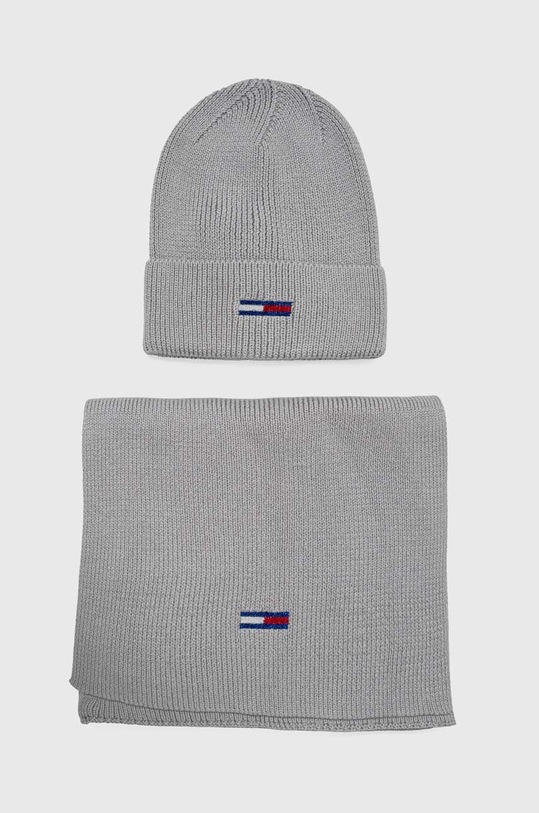 Tommy Jeans czapka i szalik pozostałe szary AW0AW15482