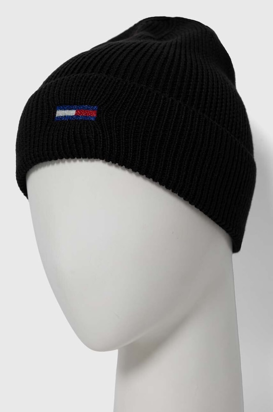 Σκούφος και κασκόλ Tommy Jeans AW0AW15482 μαύρο AW23