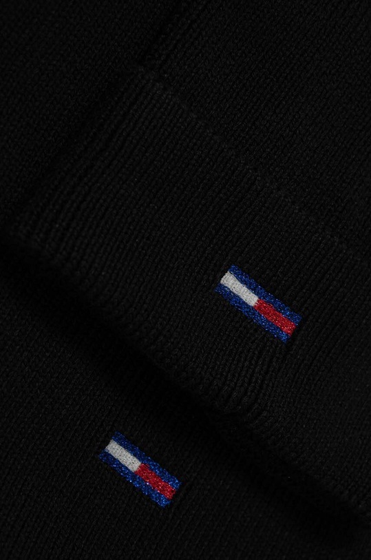 Σκούφος και κασκόλ Tommy Jeans μαύρο AW0AW15482