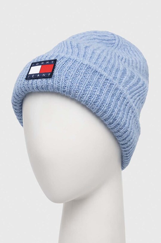 Tommy Jeans caciula din amestec de lana AW0AW15464 albastru AW23
