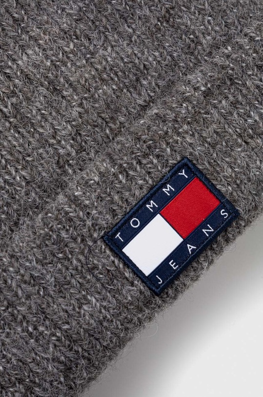 Akcesoria Tommy Jeans czapka z domieszką wełny AW0AW15464 szary