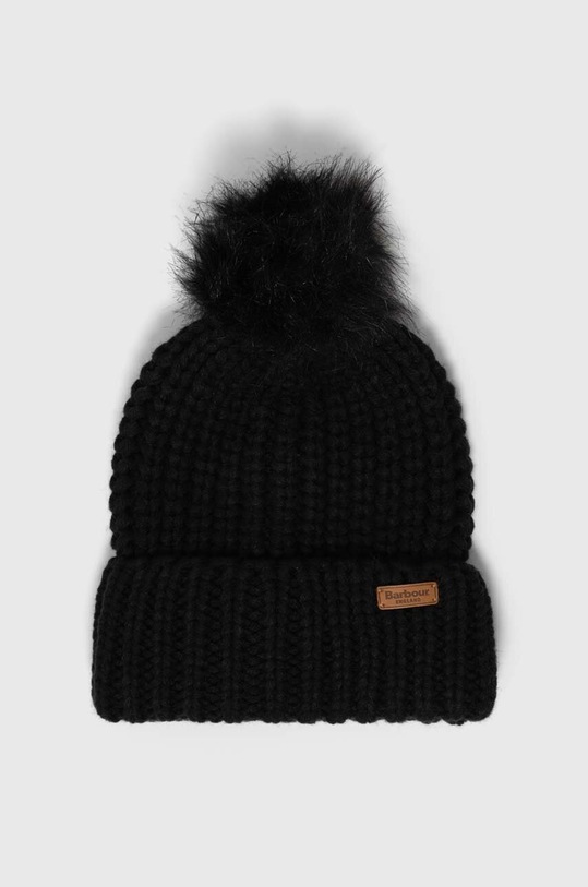 Barbour czapka i szalik LGS0023 czarny AA00