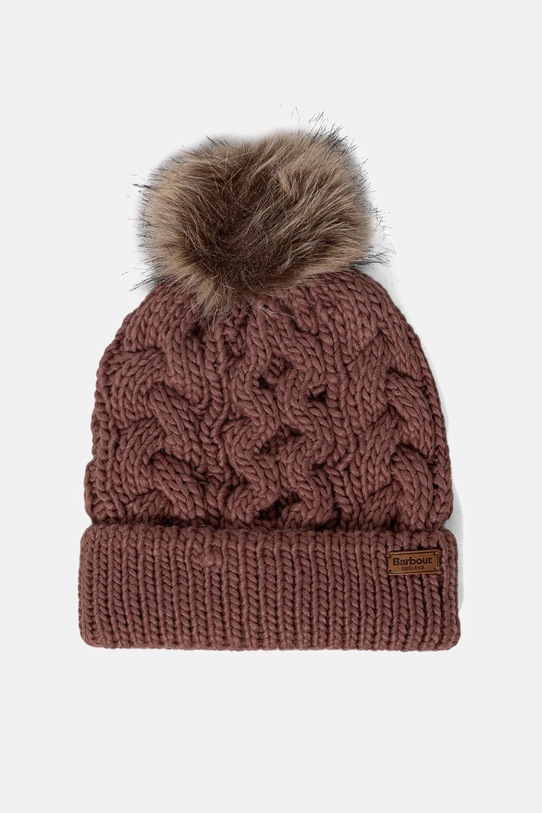 Barbour czapka i szalik LGS0025 różowy AA00