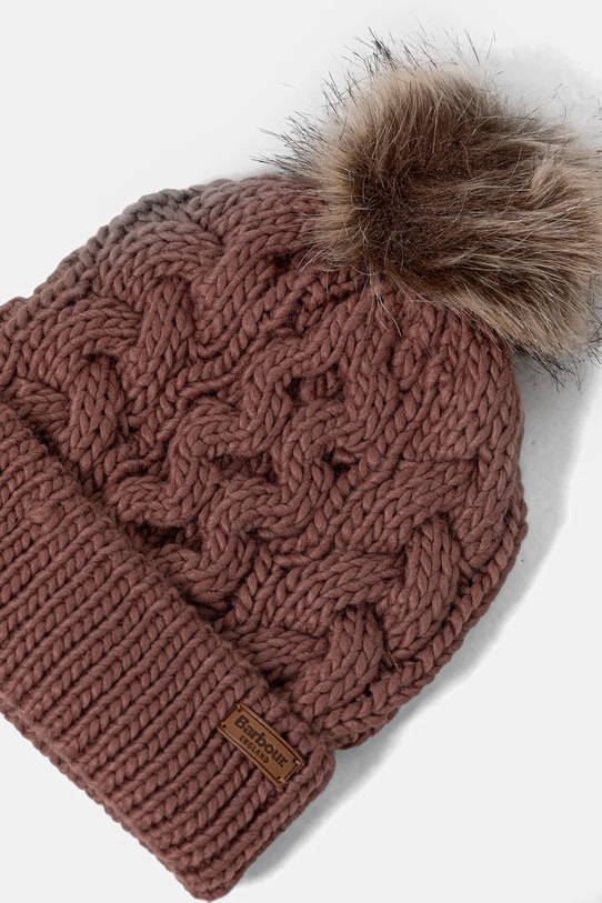 Σκούφος και κασκόλ Barbour LGS0025 καφέ