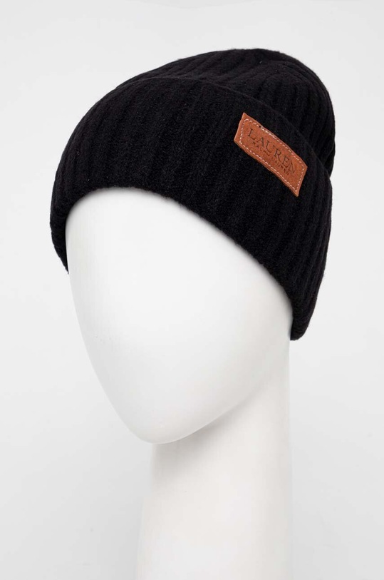 Σκουφί από μείγμα μαλλιού Lauren Ralph Lauren 454927204 μαύρο AW23