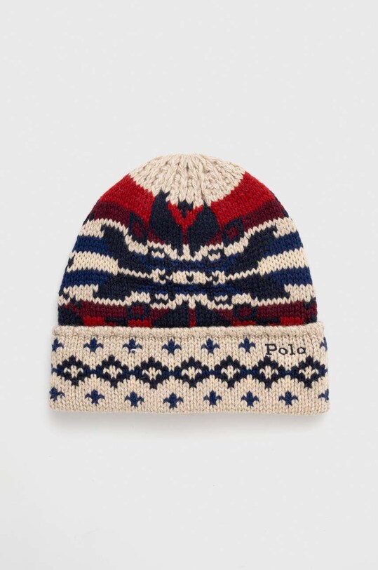 Μάλλινο σκουφί Polo Ralph Lauren μαλλί πολύχρωμο 455931419