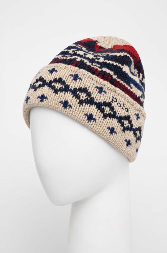 Μάλλινο σκουφί Polo Ralph Lauren 455931419 πολύχρωμο AW23