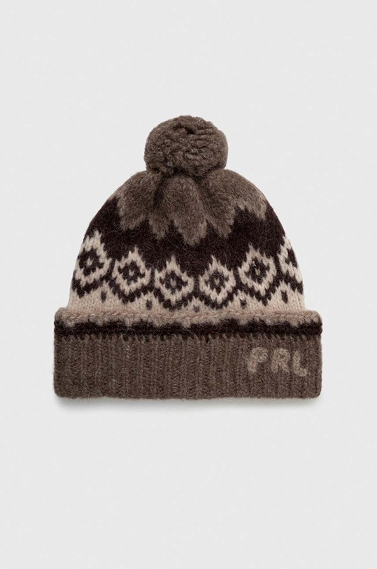Polo Ralph Lauren czapka wełniana wełna brązowy 455931428