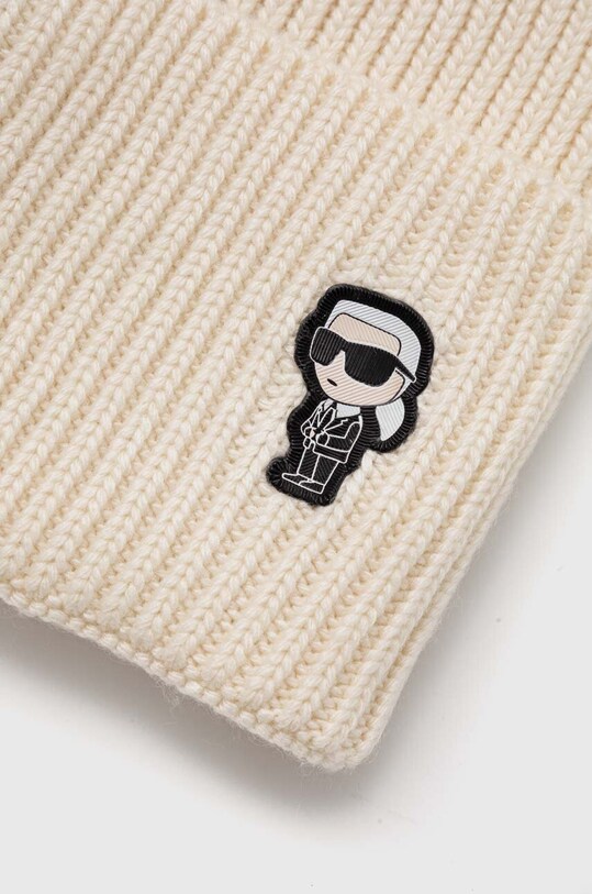 Аксесуари Шапка з домішкою вовни Karl Lagerfeld 236W3405 бежевий