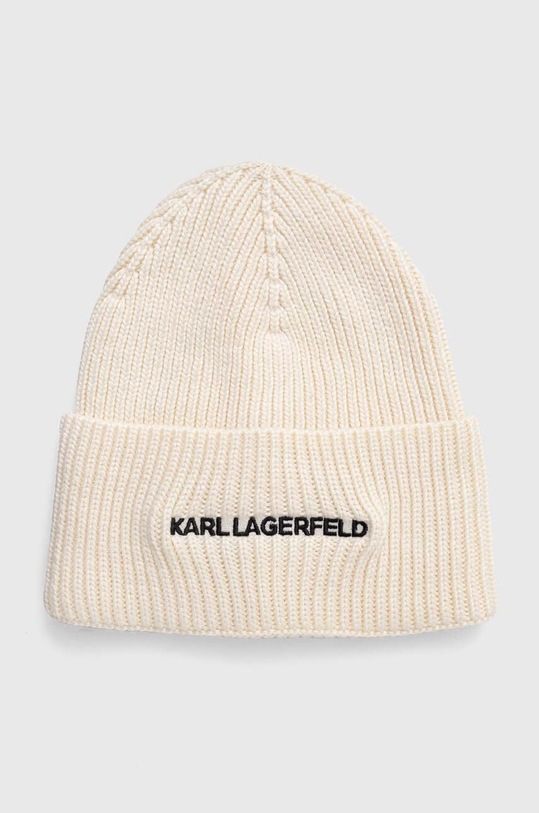 Čepice Karl Lagerfeld s příměsí vlny béžová 236W3413