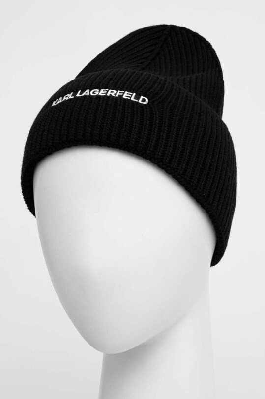 Шапка с примесью кашемира Karl Lagerfeld 236W3413 чёрный AW24