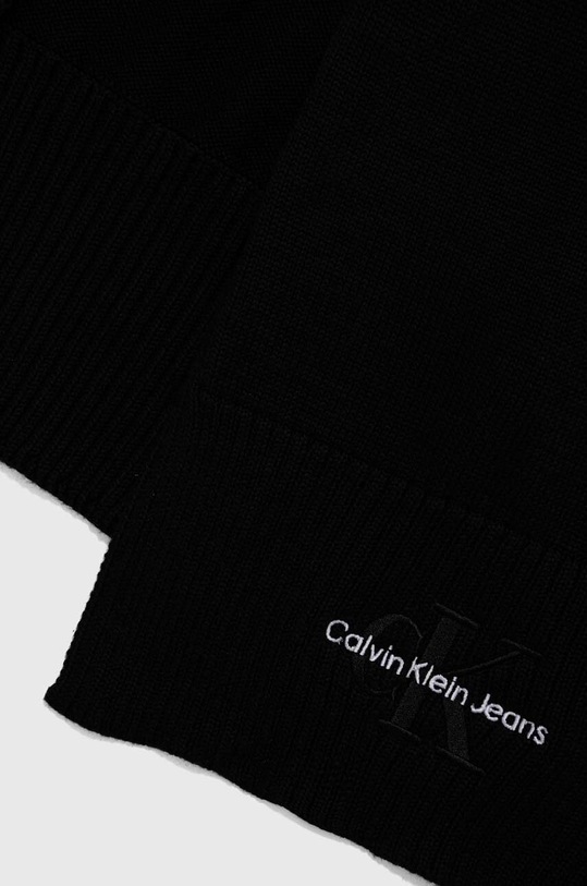 Bavlněná čepice a šála Calvin Klein Jeans K60K611418 černá