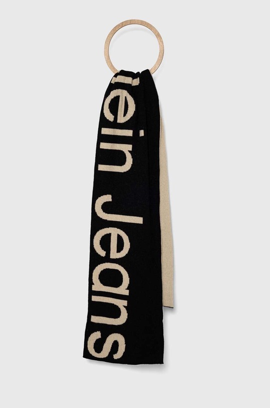 Doplňky Vlněná čepice a šála Calvin Klein Jeans K60K611421 černá