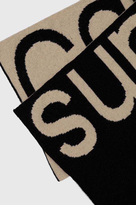 Vlněná čepice a šála Calvin Klein Jeans K60K611421 černá