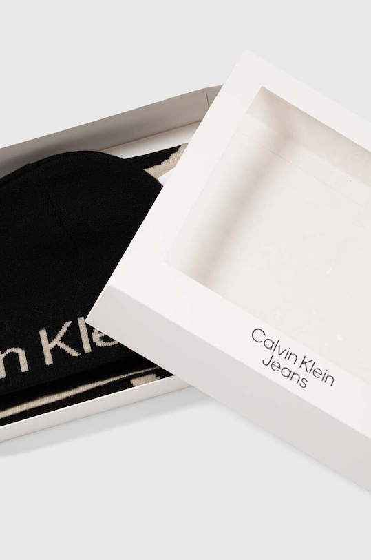Vlněná čepice a šála Calvin Klein Jeans K60K611421