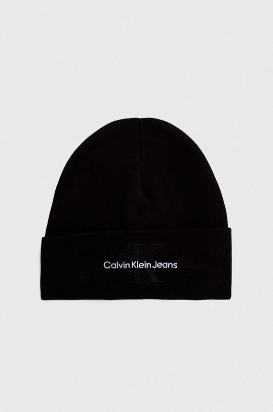 Calvin Klein Jeans czapka bawełniana aplikacja czarny K60K611254