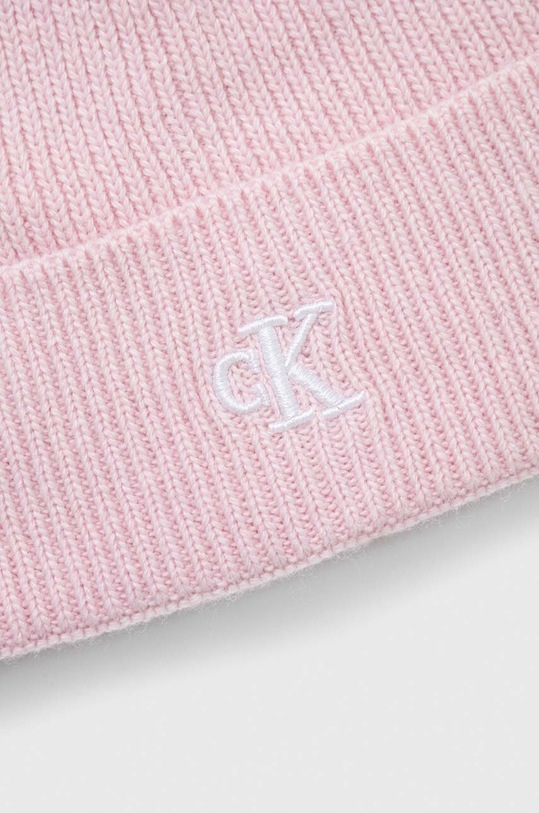 Doplňky Čepice z vlněné směsi Calvin Klein Jeans K60K611255 růžová