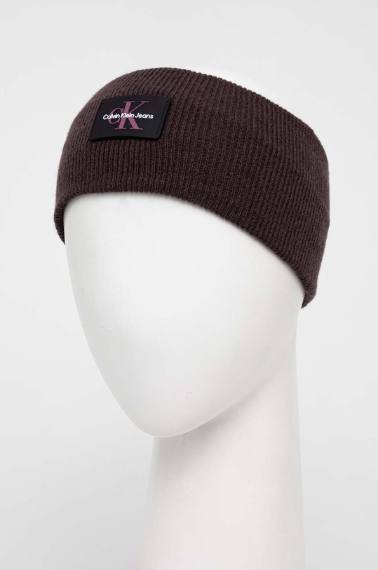 Μάλλινη κορδέλα Calvin Klein Jeans K60K611258 καφέ AW23