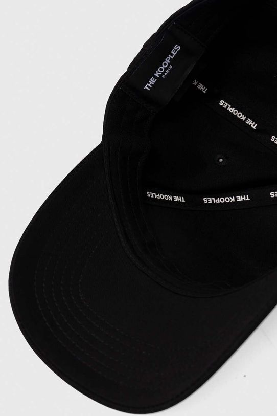 Bombažna bejzbolska kapa The Kooples črna AHHA20013K