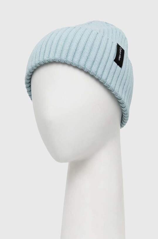 Čiapka Calvin Klein Performance stredne hrubá modrá 0000PX0303.D