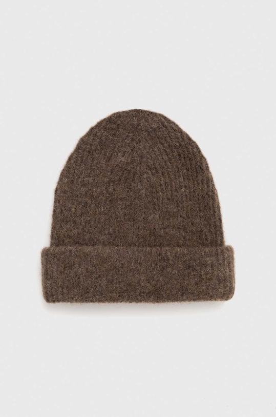 Gestuz czapka wełniana wełna beżowy 10908439