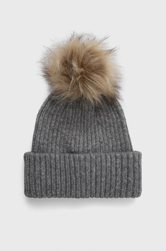 Akcesoria Abercrombie & Fitch czapka z domieszką wełny KI154.3068.965 szary