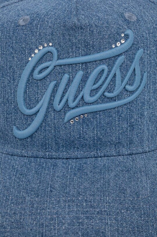 Accesorii Guess șapcă de baseball din denim W4RZ03.D5A30 albastru