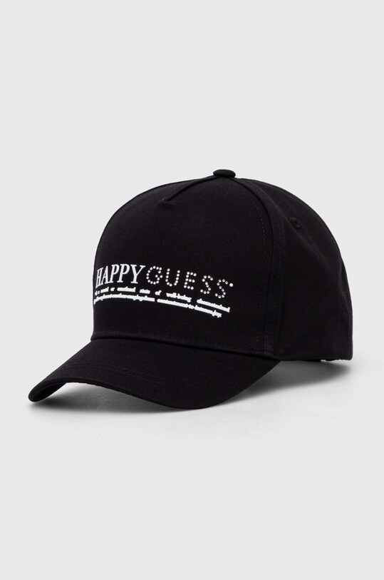 Guess czapka z daszkiem bawełniana aplikacja czarny J3YZ00.WO080.9BYX