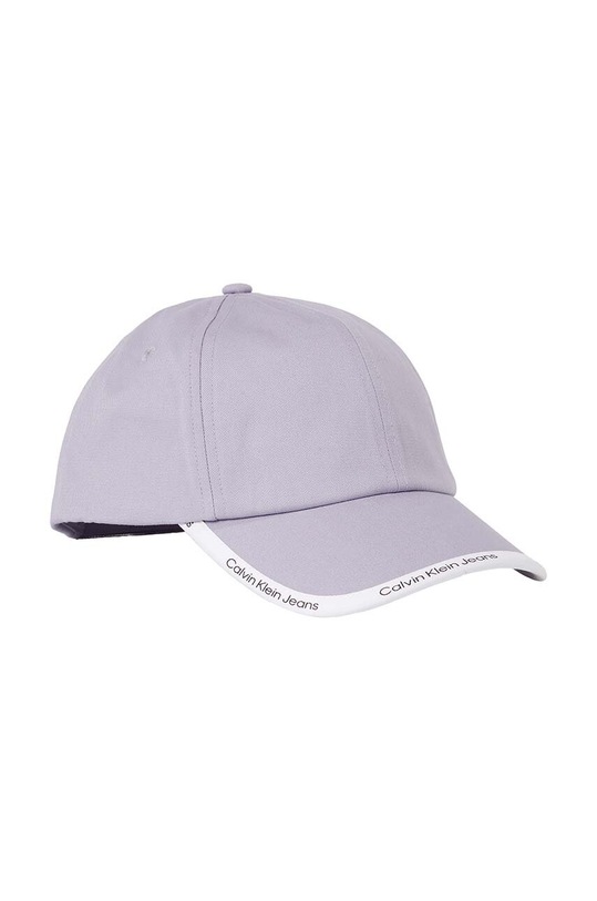 Dziewczynka Calvin Klein Jeans czapka z daszkiem bawełniana dziecięca IU0IU00441.G.9BYX fioletowy