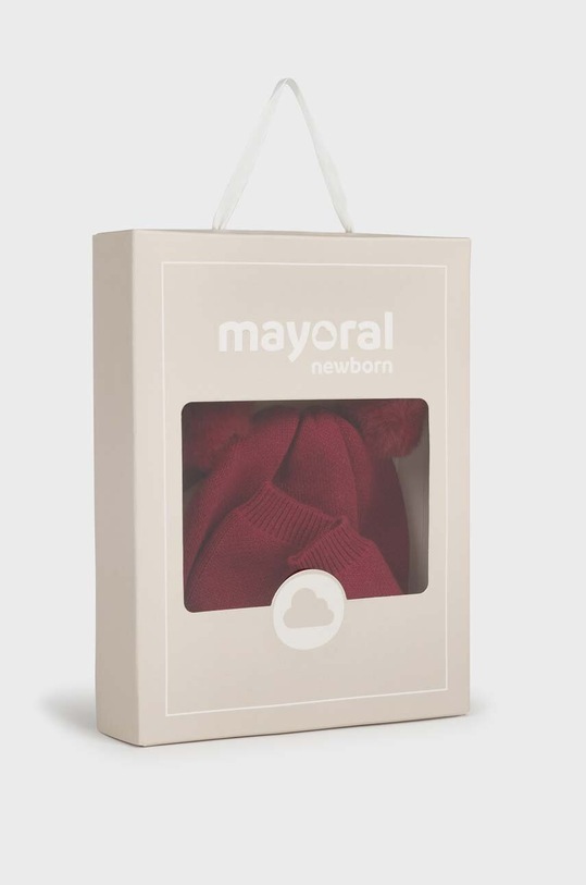 Mayoral Newborn komplet bawełniany niemowlęcy Gift box czerwony 9668.2F.Newborn.9BYX