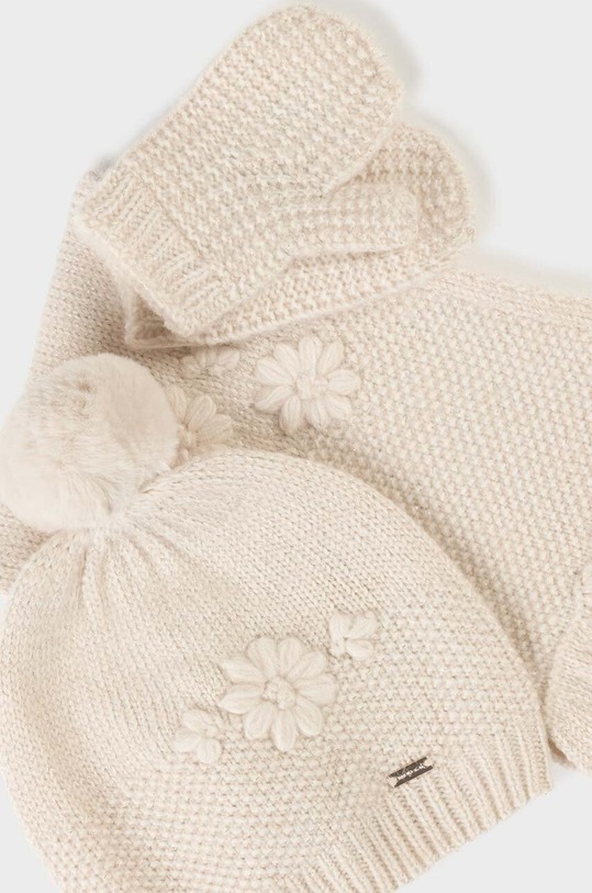 DÍVKA Dětská souprava Mayoral 10535.4B.CzapkiKompl béžová