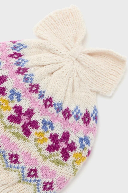 Mayoral czapka, szalik i rękawiczki dziecięce beżowy 10536.4F.CzapkiKompl