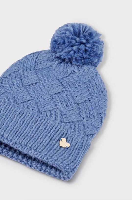 Mayoral czapka z domieszką wełny dziecięca 10602.6D.Czapka fioletowy AW23