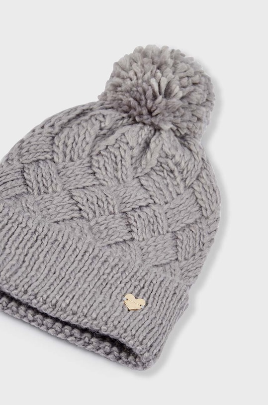 Mayoral czapka z domieszką wełny dziecięca 10602.6D.Czapka szary AW23