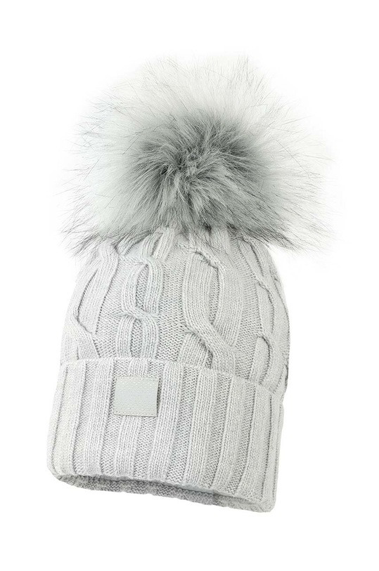 Jamiks czapka i szalik z domieszką wełny dziecięca z domieszką wełny szary KIRSTEN.II.Kom.JZG451.G