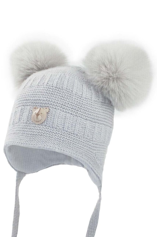 Детская шапка с примесью шерсти Jamiks SERGIO.IIA.Nak.JZG050.G серый AW23
