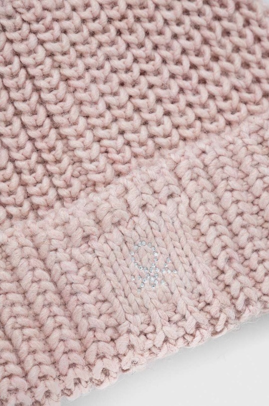Fete United Colors of Benetton caciula din lana pentru copii 105HCA008.G.G.SEASONAL roz