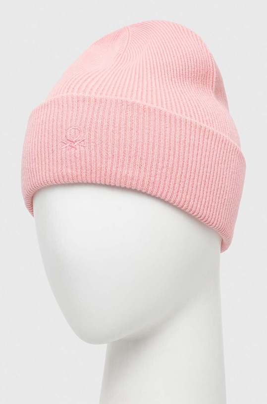 Lány United Colors of Benetton gyerek gyapjú sapka 1244CA00N.G.G.SEASONAL rózsaszín