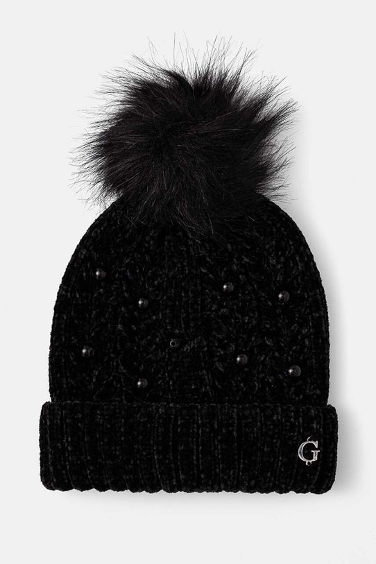 Guess czapka dziecięca aplikacja czarny J3BZ05.Z39H0.9BYX