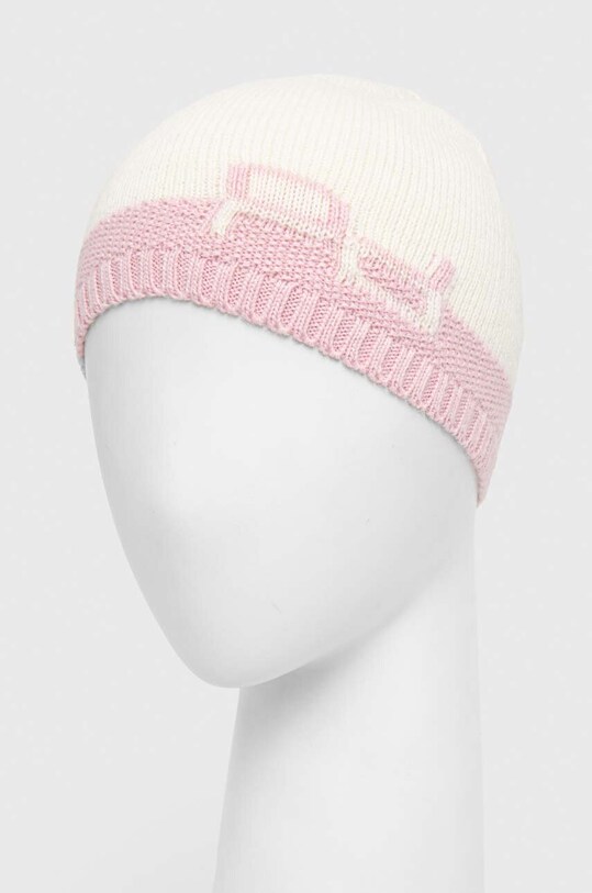 Pinko Up czapka wełniana dziecięca F3PIBGHT101 różowy AW23