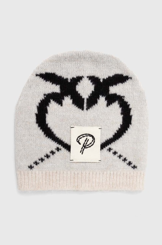 Παιδικός σκούφος από μείγμα μαλλιού Pinko Up λεπτό μπεζ F3PIJGHT204