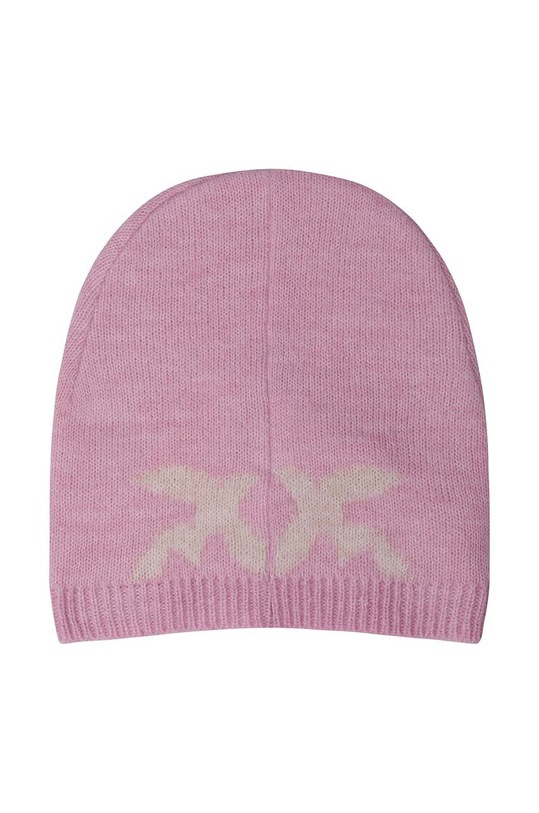 Pinko Up czapka z domieszką wełny dziecięca F3PIJGHT204 różowy AW23