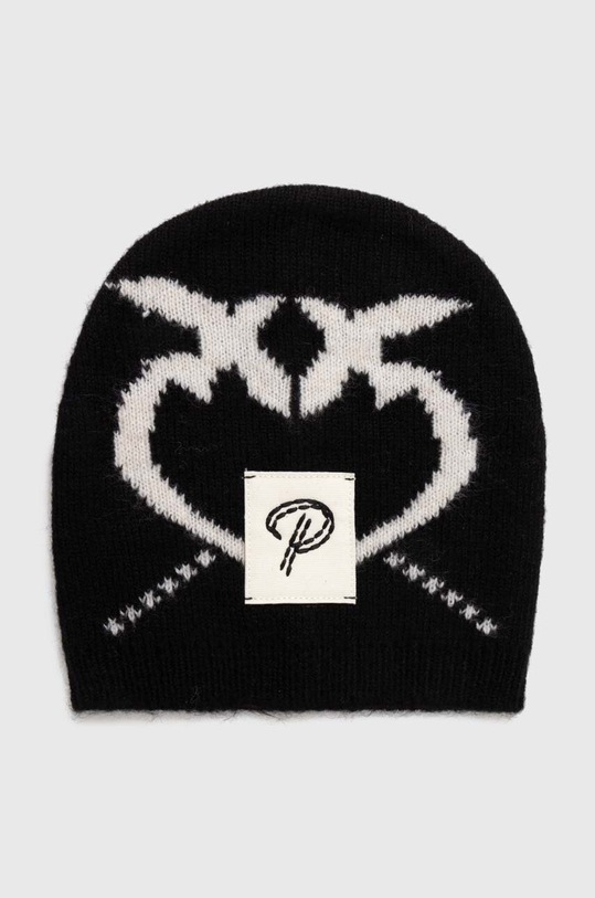 Παιδικός σκούφος από μείγμα μαλλιού Pinko Up λεπτό μαύρο F3PIJGHT204