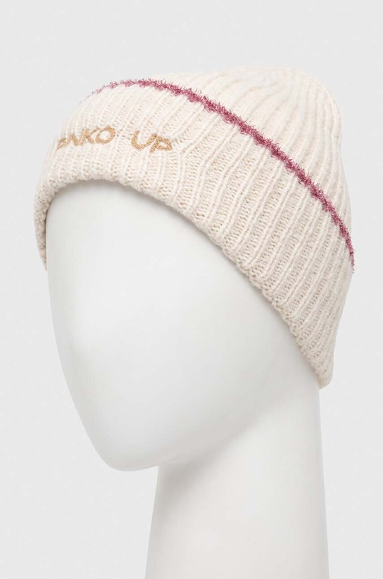 Pinko Up czapka z domieszką wełny dziecięca F3PIJGHT281 beżowy AW23